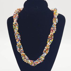 Vintage colourful beaded necklace
